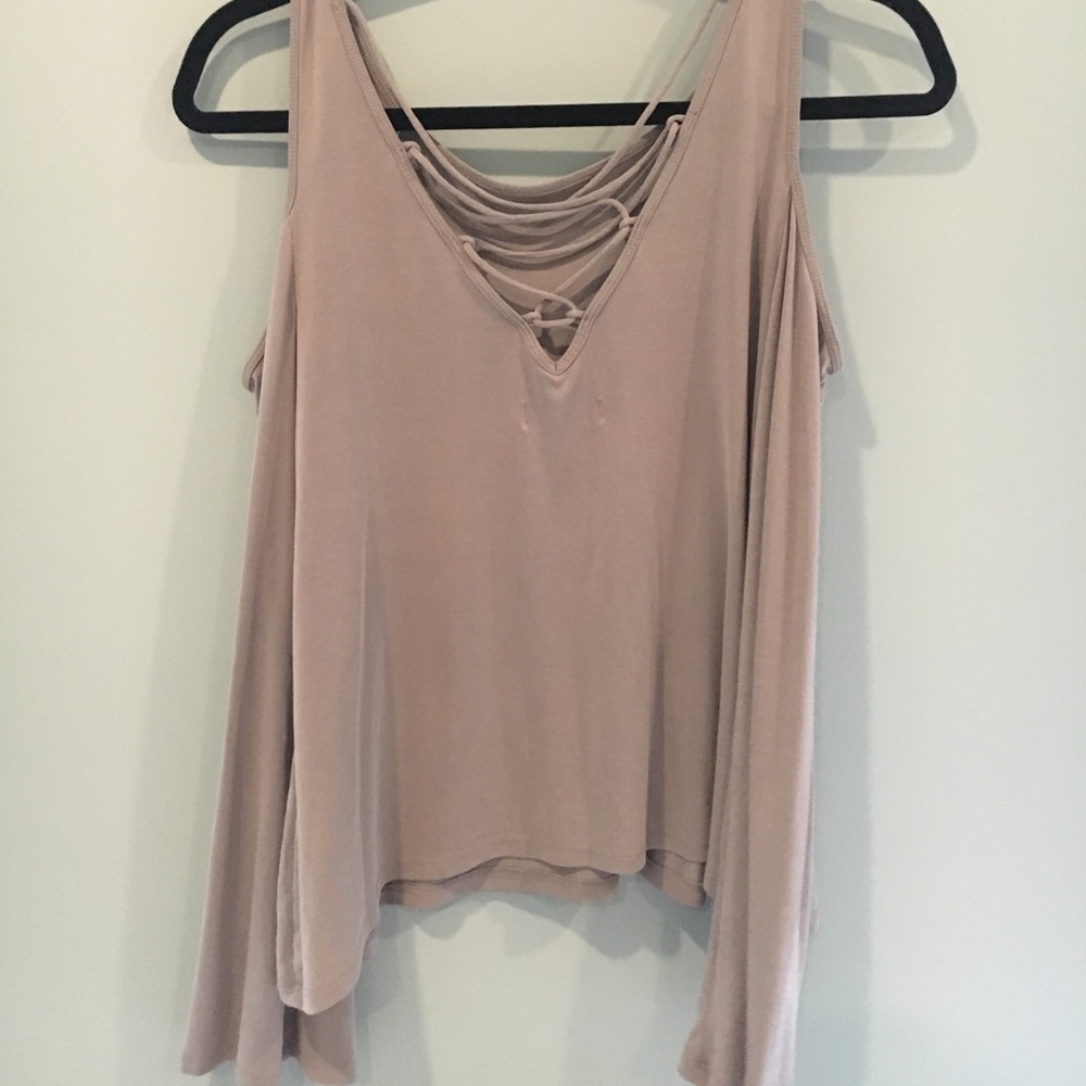 Cute long bell sleeve top